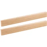 Rosenstein & Söhne Magnet für Messer: 2er-Set durchgehende Magnet-Messerleisten, echtes Hevea-Holz, 45 cm (Magnetbrett Messer, Magnetleiste für Küchenmesser, Flaschenöffner)