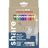 Share Fasermaler 4-0003-12-1 2 mm, 4.5mm 12St.