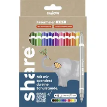 Share Fasermaler 4-0003-12-1 2 mm, 4.5mm 12St.