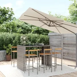 vidaXL Gartenbar-Set 7-tlg. Grau