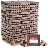 Spark Holzbriketts Hartholz Kaminbrikett Rund Buche 10 kg x 96