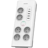 Philips Steckdosenleiste SPN7060WA/60 2 m Weiß 6 St.