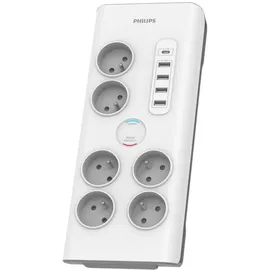 Philips Steckdosenleiste SPN7060WA/60 2 m Weiß 6 St.
