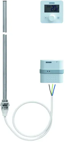 BEMM Elektroheizstab Serie P  mit Funk Raumregelung Komfort - weiß