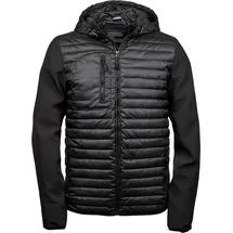 Tee Jays 9628 | Herren Hooded Crossover Softshell Jacke - Farbe: Black/Black - Größe: XL - Schwarz - XL