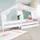 roba Hausbett 90 x 200 cm Holz massiv weiß