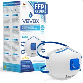 VEVOX VEVOX® FFP1 Maske mit Ventil 20 St