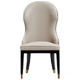 Xlmoebel Esszimmerstuhl Moderner Polsterstuhl aus Leder für Esszimmer und Lounge (1 St), Hergestellt in Europa schwarz