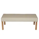 MCW Bank M37 Kunstleder 120x43x49 cm Creme Helle Beine