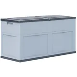 furnicato Garten-Aufbewahrungsbox 320 L 1-tlg. grau schwarz