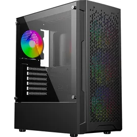 Gembird Fornax 400X Gaming-Computergehäuse (ATX), PC Gehäuse, Schwarz