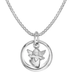 trendor 39446 Taufkette 925 Silber Taufring mit Engel, 40 cm