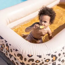Swim Essentials Rechteckiger Swimming Pool 200 x 132 x 46 cm (Leopard Beige)