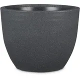 Scheurich Firenze 50, Pflanzgefäß/Blumentopf/Pflanzkübel, rund, Farbe: Schwarz-Granit, hergestellt mit recyceltem Kunststoff, 10 Jahre Garantie, für den Außenbereich