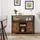 VASAGLE Sideboard 100 x 80 x 33 cm Braun/Schwarz