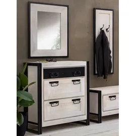 SIT Möbel SIT »WHITE Panama", schwarz (schwarz, weiß), B:70cm H:80cm T:3cm, Spiegel