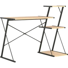 vidaXL Schreibtisch mit Regal Schwarz und Eiche 116×50×93 cm