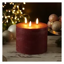 MARELIDA XXL LED Kerze 15 cm rot