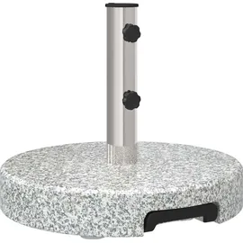 vidaXL Schirmständer Granit Ø 45 x 37,5 cm Grau