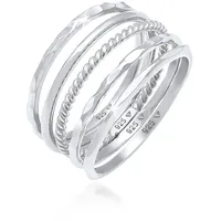 Elli Ring Damen, Set (5 tlg.) 925 Sterling Silber Geo, Ring in silber, | Gr.: 54