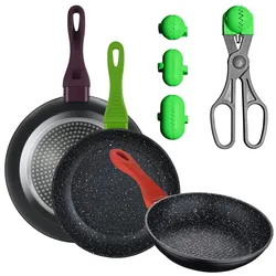 San Ignacio - Set aus 3 Pfannen 20/24/28 cm aus geschmiedetem Aluminium mit vielseitigem Utensil und 4 wechselbaren Formen