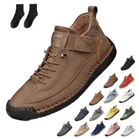 Bulnire Wasserdichter Barfuss Schuhe, barfußschuhe Leder Damen, tützende Sneakers, Ergonomischer Orthopädische Schuhe (Khaki, Erwachsene, 39, Numerisch, EU Schuhgrößensystem, M) - 39 EU