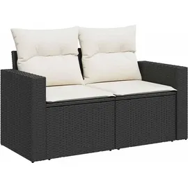 vidaXL Garten-Sofa-Set 10-tlg. Schwarz