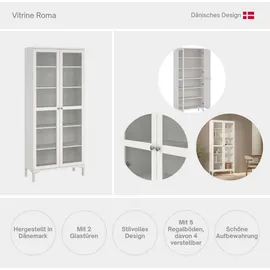INOSIGN Vitrine Roma 89 x 36,3 x 202,8 cm Weiß