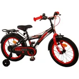 Volare Thombike Kinderfahrrad - Jungen - 16 Zoll - Schwarz Rot - Zweihandbremsen