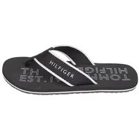 Tommy Hilfiger Herren Flip Flops Sporty Beach Sandal Badeschuhe, Schwarz (Black), 40 EU