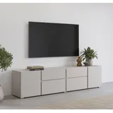 OTTO home Asymetric Lowboard 195 cm Braun Aluminium/Kunststoff/Metall/Spanplatte/Melamin/Holzwerkstoff