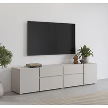 OTTO home Asymetric Lowboard 195 cm Braun Aluminium/Kunststoff/Metall/Spanplatte/Melamin/Holzwerkstoff