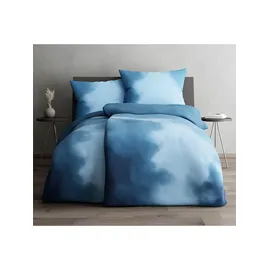 GRUND Paradi Bettwäsche Blau 135 x 200 cm + 80 x 80 cm