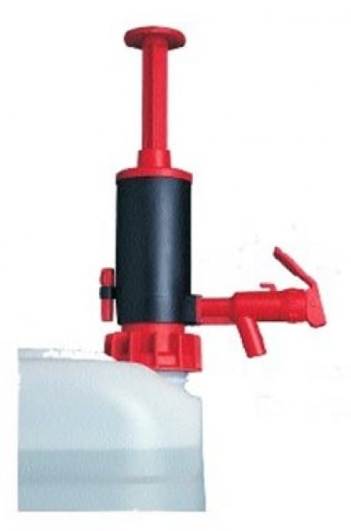 Handpumpe für alkalische Medien JP-07 rot (EPDM Dichtungen) (Variante: nur mit Auslaufhahn)