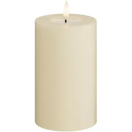 Deluxe Homeart LED Stumpenkerze 12,5 cm creme