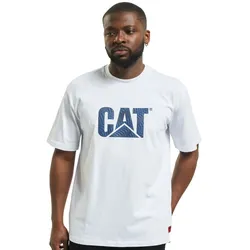 CATERPILLAR T-Shirt mit Caterpillar-Räder-Print weiß - S