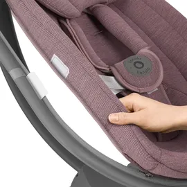 lionelo BLOSSOM Elektrische Babywippe bis zu 9 kg Babyliege Verstellbare Rückenlehne Natürliches Schaukeln 5 Geschwindigkeiten Ergonomischer Sitz Bluetooth-Fernbedienung, 5 Melodien