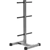 Bad Company Hantelscheiben-Ständer/Ablage mit 6 Scheibenaufnahmen für 30/31 mm Gewichtsscheiben I BCA-98 (Silber)