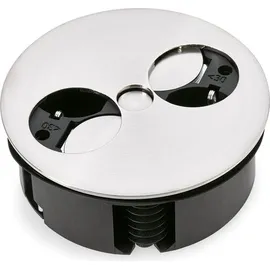 Bachmann Doppelsteckdose 2 m Edelstahl 2 St.