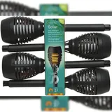OEM Solar Fackel plastik Flacker-Effekt Ø7.5cm H.27cm schwarz 4 Stück