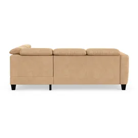 sit&more Ecksofa SIT & MORE "Belluci L-Form", braun (macciato), B:249cm H:85cm T:195cm, Sofas, Ecksofa, inklusive Federkern, wahlweise mit Bettfunktion und Bettkasten