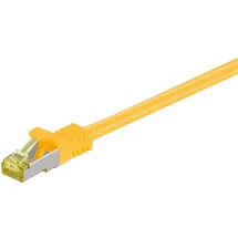 goobay RJ45 Patchkabel CAT 6A S/FTP (PiMF), 500 MHz mit CAT 7 Rohkabel, gelb 0.5 m