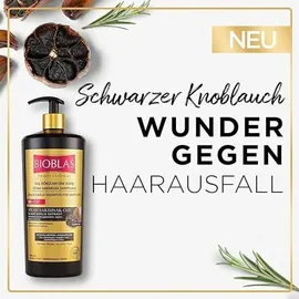 BIOBLAS 2x Bioblas Schwarzer Knoblauch Shampoo 1000ml Anti Haarausfall für Frauen und Männer, Geruchlos,