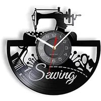 AVJERA „I Love Sewing“-, Nähmaschine und Werkzeuge, Vinyl-LP-Schallplatten-, Hängedekoration, Retro-Geschenk für Schneiderei, Musik