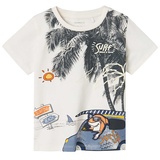 name it - T-Shirt Nmmfamat Surf Up in jet stream, Gr.116,