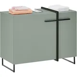 Stella Trading Palermo, Grün, Schwarz, Kunststoff, 1 Fächer, 80x64x41 cm, Made in EU, Zusatzausstattung erhältlich, stehend, Badezimmer, Badezimmerschränke, Waschbeckenunterschränke