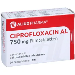 Ciprofloxacin AL 750 mg Filmtabletten 20 St