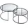 [en.casa] Kokkola Grau Metall 60 x 60 x 39 cm