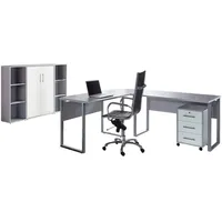 MID.YOU Büro Office Edition Set 2 Grau/Weiß
