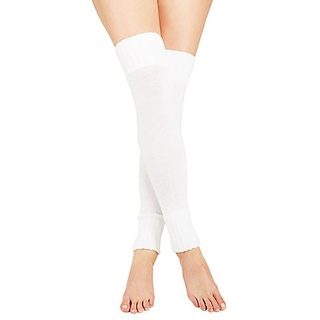Overknee-Strick-Beinstulpen, weiß